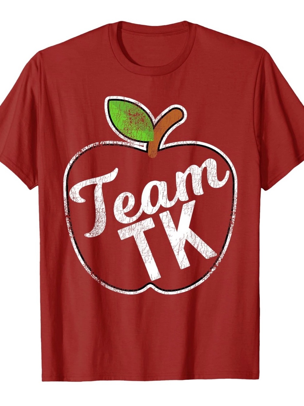 Team TK Apple Graphic Teacher T-Shirt